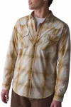Pendleton Frontier Plaid Shirt In Tan/white Ombre In Multi