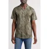 Pendleton Geo Pattern Cotton Camp Shirt In Green