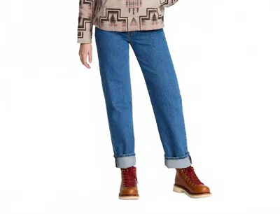 Pendleton Half Zip Pullover In Taupe Mix Harding In Blue
