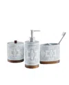 Pendleton Harding 3 Piece Bath Set In Blue,ivory