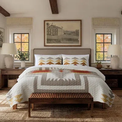 Pendleton Harding F/q Quilt Set Ivory In Neutral