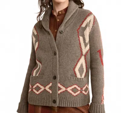Pendleton Heritage Cardigan In Brown Mix Multi