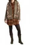 Pendleton Heritage Wool Button Sweater In Brown In Multi