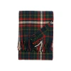 Pendleton Hickory Fireside Throw In Green,red Plaid