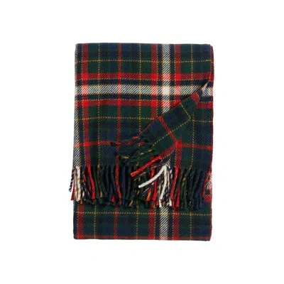 Pendleton Hickory Fireside Throw In Green,red Plaid