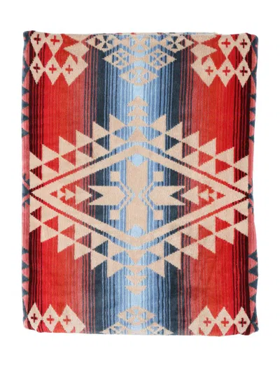 Pendleton Oversize Geometric-print Spa Towel In Canyonlands Desert Sky