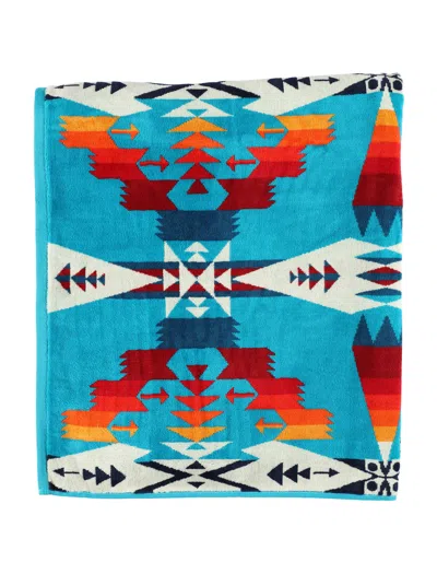 Pendleton Jacquard Bath Towel In Tucson Turquoise