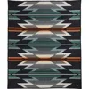 Pendleton Jacquard Unnapped Wool Blend Blanket In Black