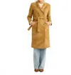 Pendleton Jacquard Wool Trench Coat In Mirror Lake Tan In Animal Print