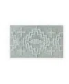 Pendleton Kiva Steps Cotton Bath Rug 21" X 34" In Sky Gray