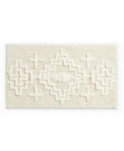 Pendleton Kiva Steps Cotton Bath Rug, 24" X 42" In Ivory