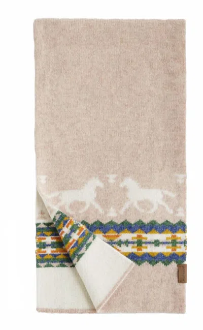 Pendleton Lambs Wool Horse Scarf In Multi In Neutral