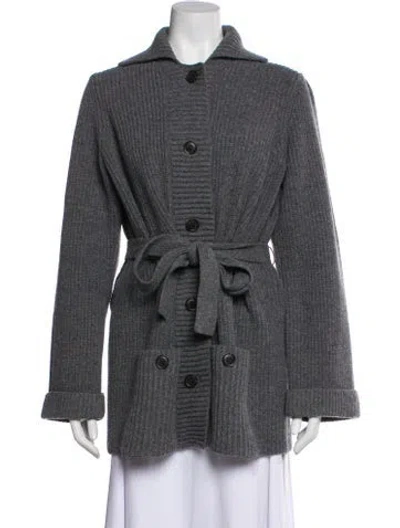 Pre-owned Pendleton Lambswool Mock Neck Sweater In Gray