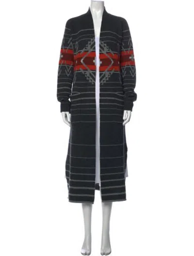 Pre-owned Pendleton Lambswool Patterned Sweater In Black