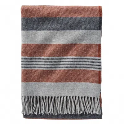 Pendleton Lambswool Throw In Copper Sunrise