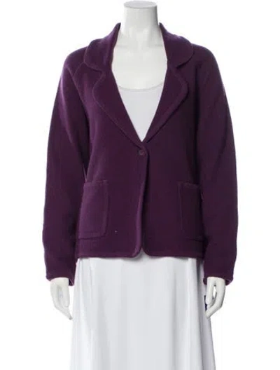 Pre-owned Pendleton Lambswool V-neck Sweater In Purple