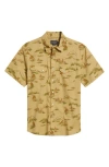 Pendleton Laramie Cowboy Print Short Sleeve Snap-up Western Shirt In Green