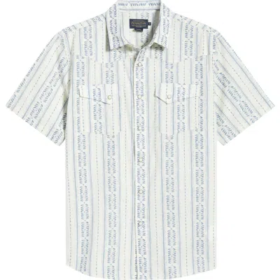 Pendleton Laramie Short Sleeve Snap-up Western Shirt In Blue