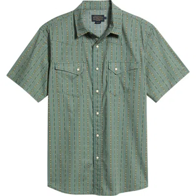 Pendleton Laramie Short Sleeve Snap-up Western Shirt In Multi