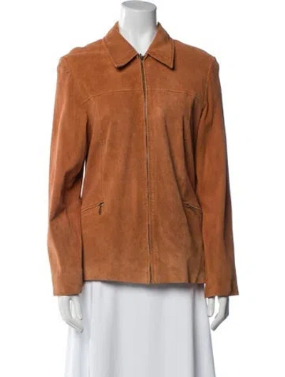 Pre-owned Pendleton Leather Blazer In Brown