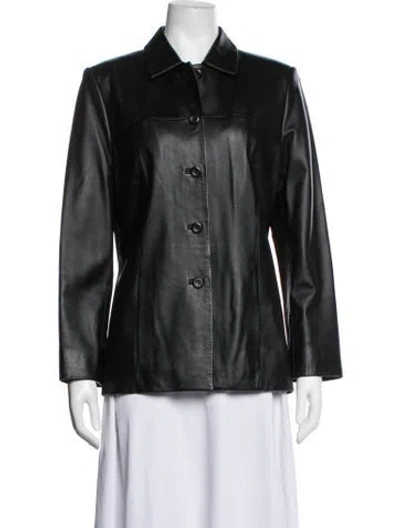 Pre-owned Pendleton Leather Jacket In Black