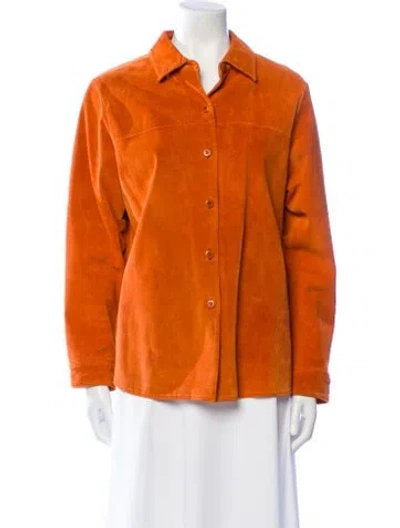 Pre-owned Pendleton Leather Jacket In Orange