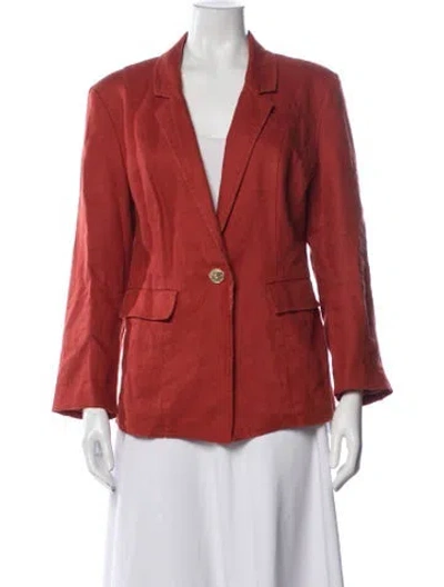 Pre-owned Pendleton Linen Blazer In Orange