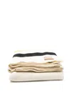 Pendleton Logo-patch Knitted Blanket In White