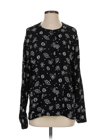 Pre-owned Pendleton Long Sleeve Blouse In Black
