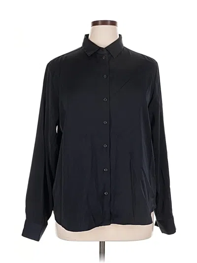 Pre-owned Pendleton Long Sleeve Blouse In Black