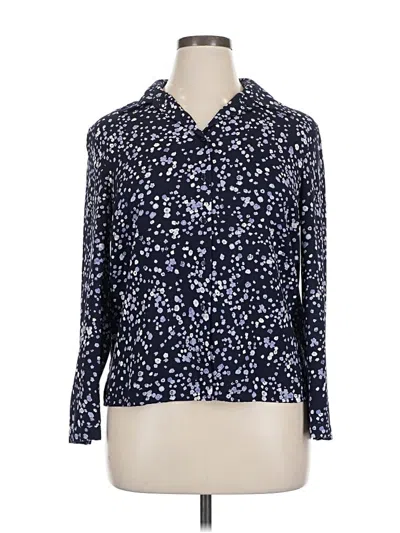 Pre-owned Pendleton Long Sleeve Blouse In Blue