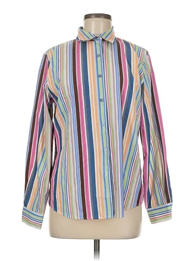 Pre-owned Pendleton Long Sleeve Blouse In Blue