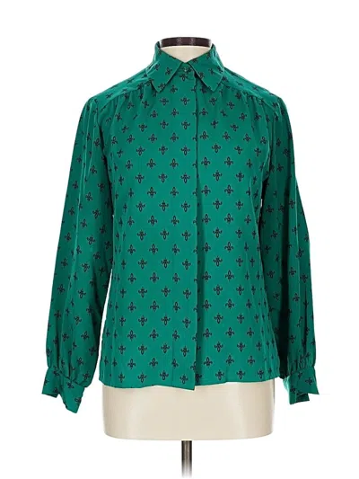 Pre-owned Pendleton Long Sleeve Blouse In Green