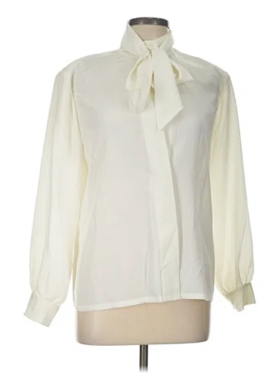 Pre-owned Pendleton Long Sleeve Blouse In Ivory