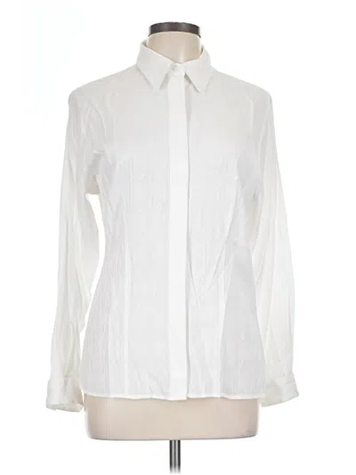 Pre-owned Pendleton Long Sleeve Blouse In Ivory