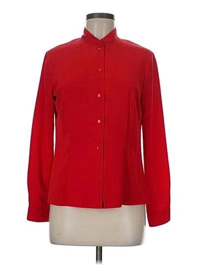 Pre-owned Pendleton Long Sleeve Blouse In Red