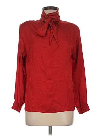 Pre-owned Pendleton Long Sleeve Blouse In Red