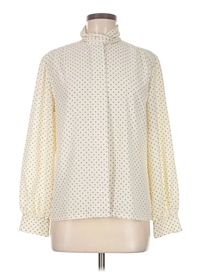 Pre-owned Pendleton Long Sleeve Blouse In White