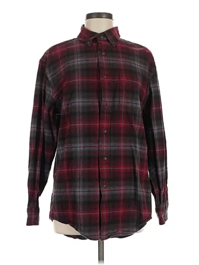 Pre-owned Pendleton Long Sleeve Button Down Shirt In Burgundy