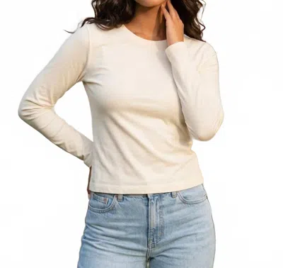 Pendleton Long Sleeve Crewneck Tee In White In Multi