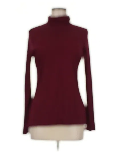 Pre-owned Pendleton Long Sleeve Turtleneck In Burgundy