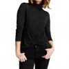 Pendleton Long Sleeve Turtleneck Top In Black In Black