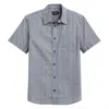Pendleton Men's Academy Short Sleeve Shirt In Navy/ Natural Plaid