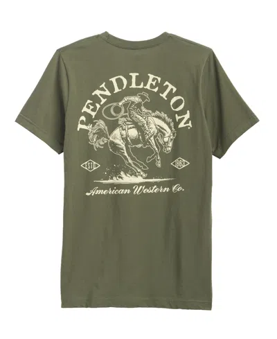 Pendleton Men's American Western Crewneck Graphic T-shirt In Green