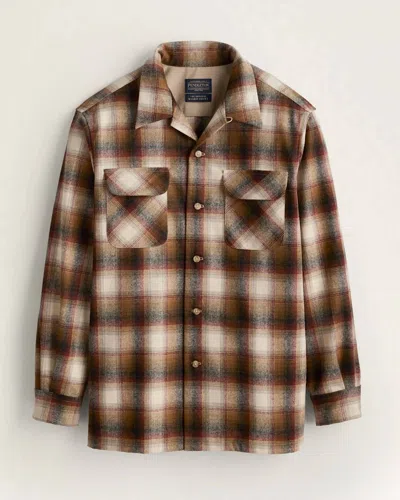 Pendleton Men's Board Shirt In Copper/brown Ombre In Multi