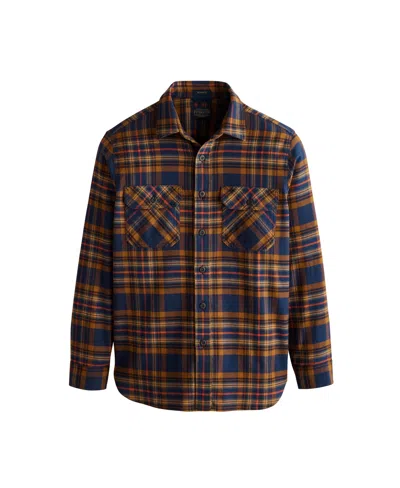 Pendleton Men's Burnside Cotton Flannel Shirt In Navy,ochre