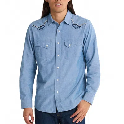 Pendleton Men's Gambler Long Sleeve Shirt In Blue Chambray