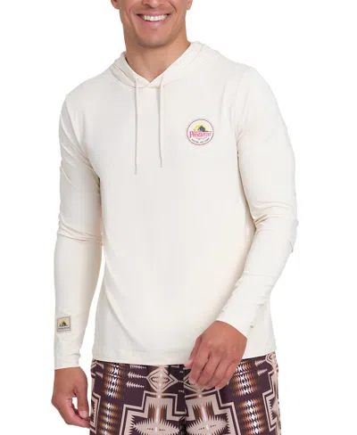 Pendleton Men's Graphic Long-sleeve Hoodie Rashguard In Sandshell