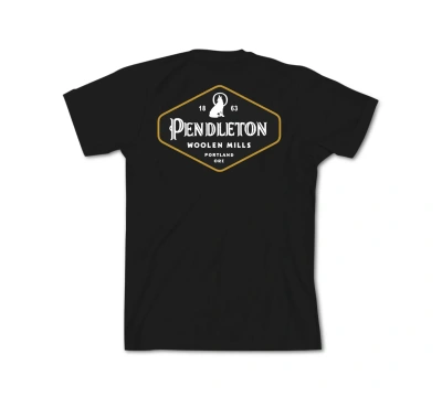 Pendleton Kids' Men's Heritage Lobo Diamond Logo Graphic T-shirt In Black,white