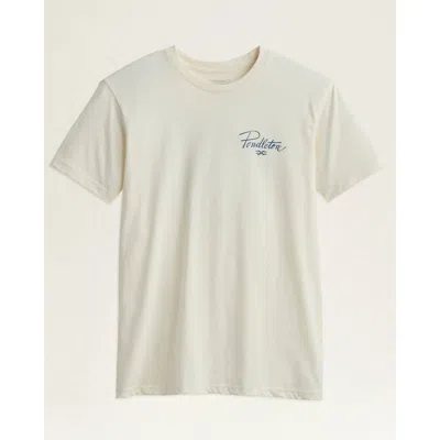 Pendleton Men's Heritage Tee In Antique Logo/ Natural In Beige